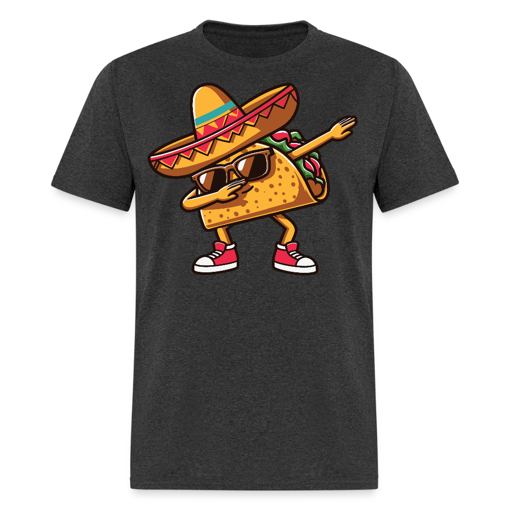 Dabbing Taco Graphic Tee For Food Lovers Taco Tuesday T-shirt - heather black