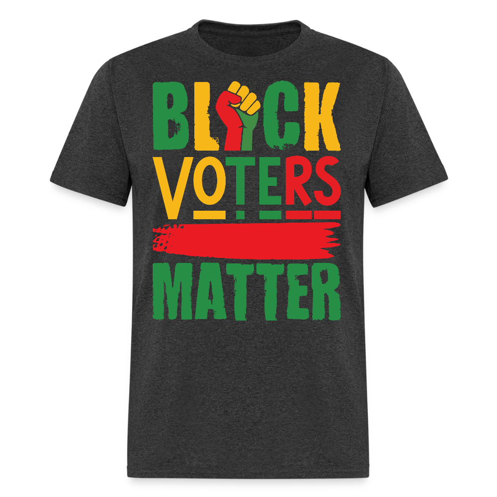 Black Voters Matter African American Voting Rights T-shirt - heather black