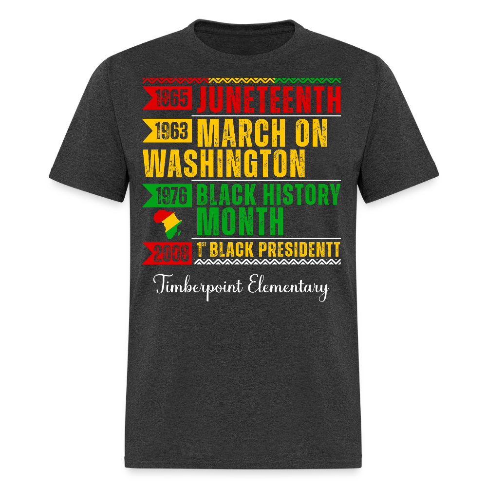 Juneteenth And Black History Month Teachers T-shirt - heather black
