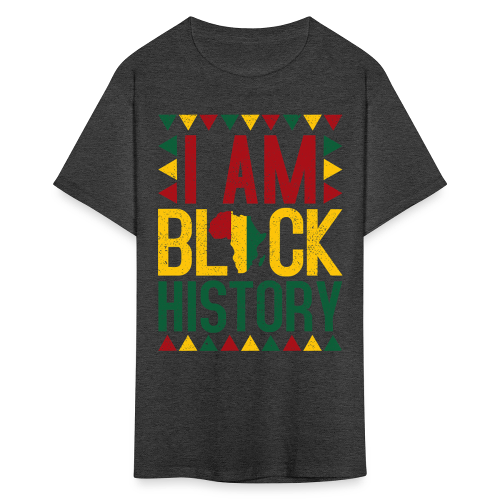 I Am Black History Shirt Cultural Heritage Unisex T-Shirt - heather black