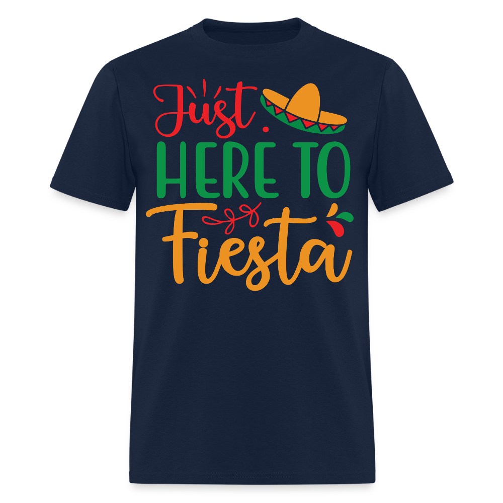 Just Here To Fiesta Mexican Party T-shirt - navy