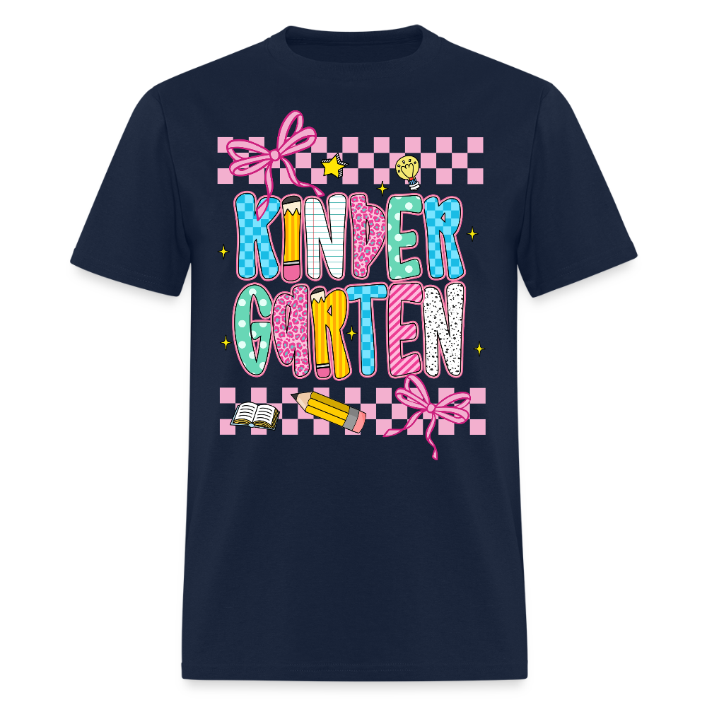 Back To School Kindergarten Teacher T-Shirt - navy