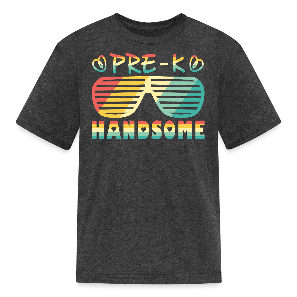 Cute Pre-K Handsome Boys T-Shirt - heather black