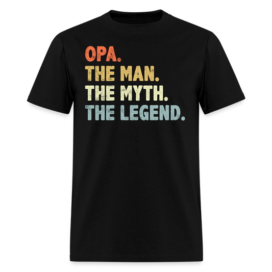 Opa The Man The Myth The Legend  German Grandpa T-shirt - black