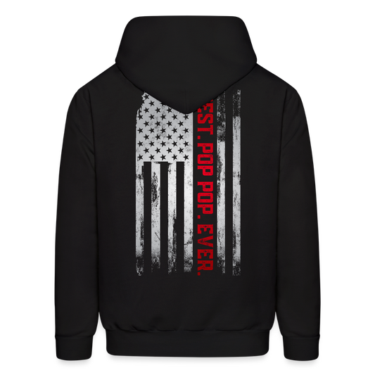 Best Pop Pop Ever Patriotic Gifts For Grandpa Hoodie - black