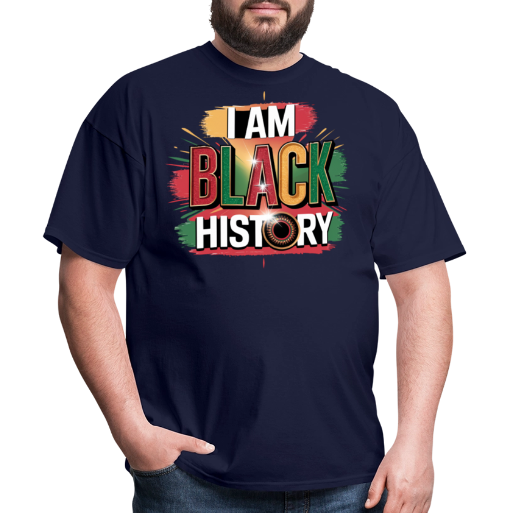 I Am Black History Graphic Tee For Black Empowerment Unisex T-shirt - navy