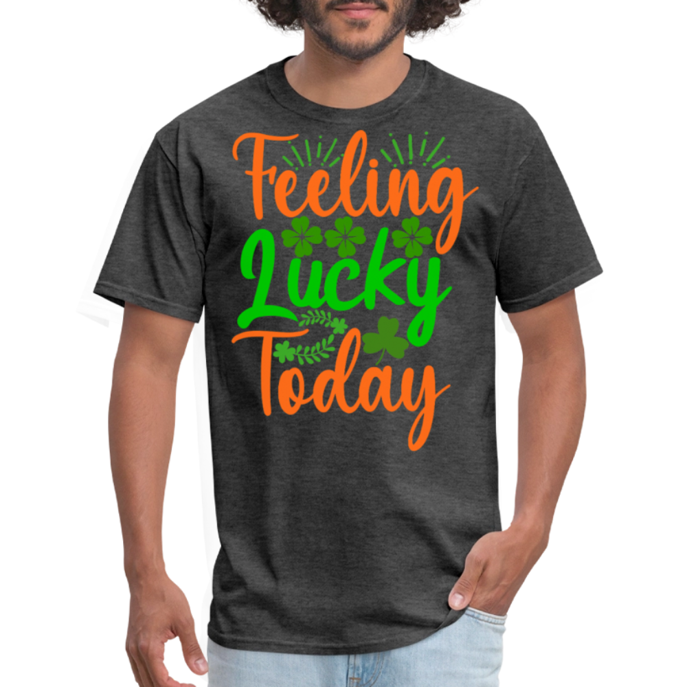 Shamrock-themed St Patrick’s Day Lucky Charm T-shirt - heather black