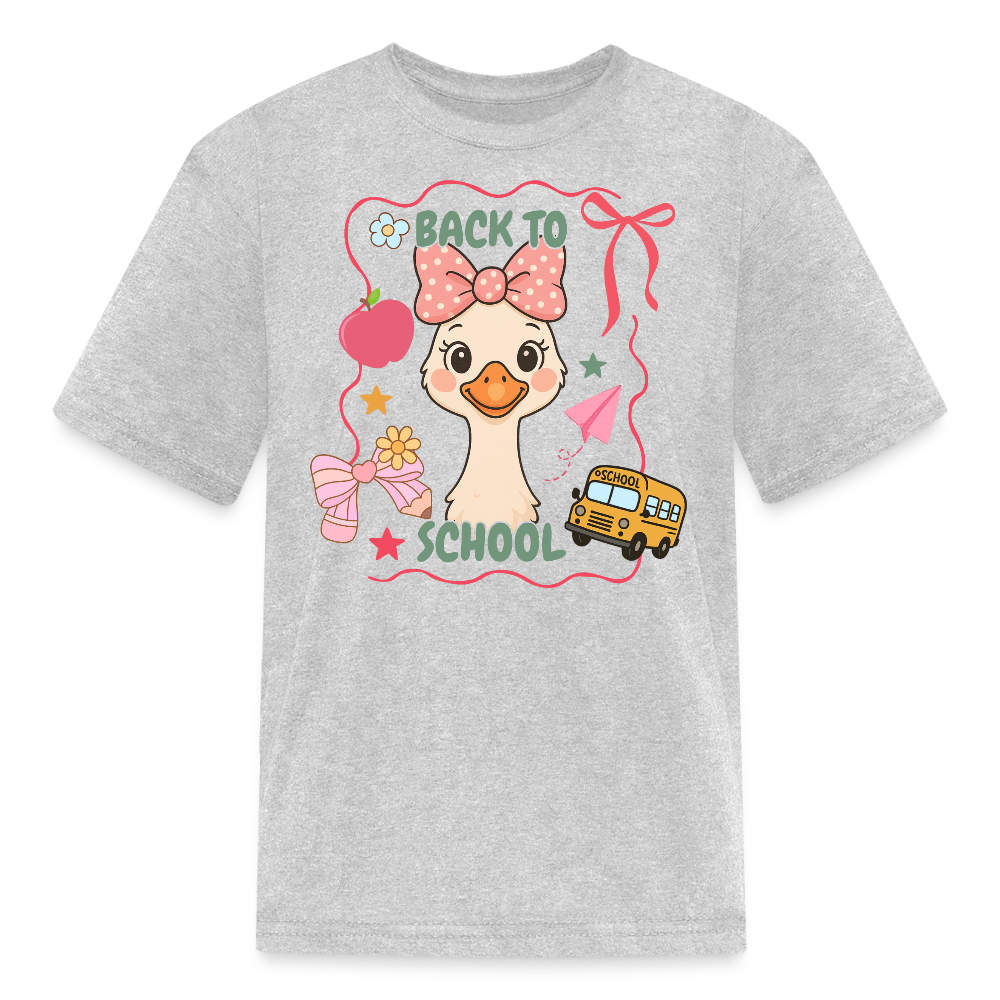 Back To School Duck T-Shirt - heather gray