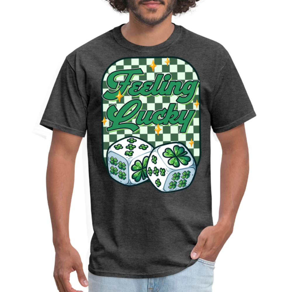 St Patrick’s Day Lucky Dice T-shirt - heather black