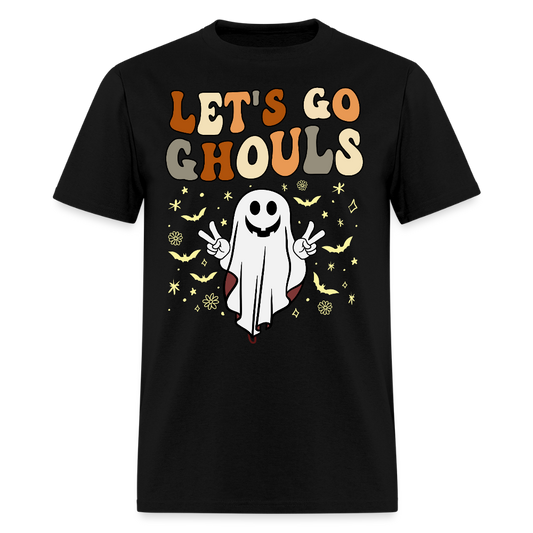 Let’s Go Ghouls Funny Halloween Ghost T-Shirt - black