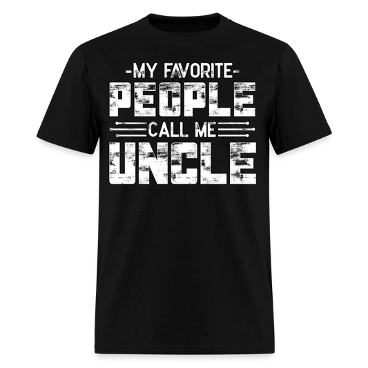 My Favorite People Call Me Uncle Gifts T-shirt - black