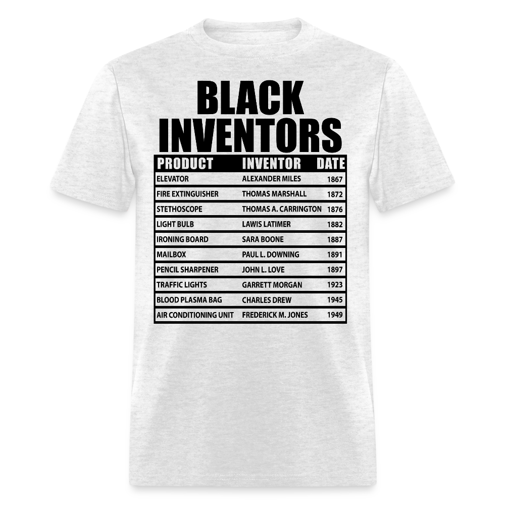 Inspirational Black Inventor Facts T-Shirt - light heather gray