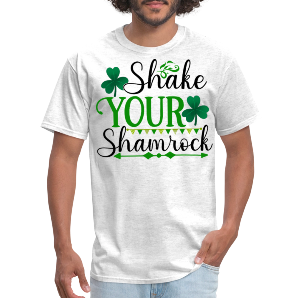 St Paddy’s Day Drinking Tee Shake Your Shamrock T-shirt - light heather gray