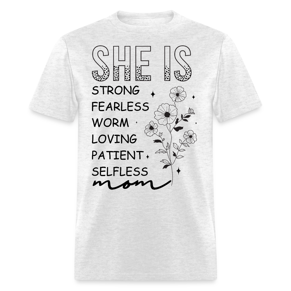 Selfless And Loving Mom Gift T-shirt - light heather gray