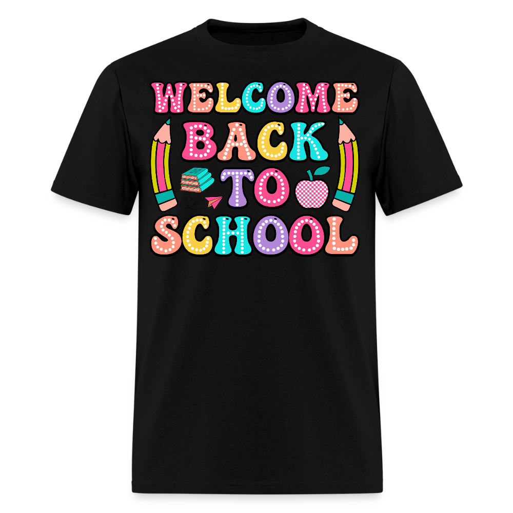 Cute Welcome Back To School Teacher Gifts T-Shirt - black