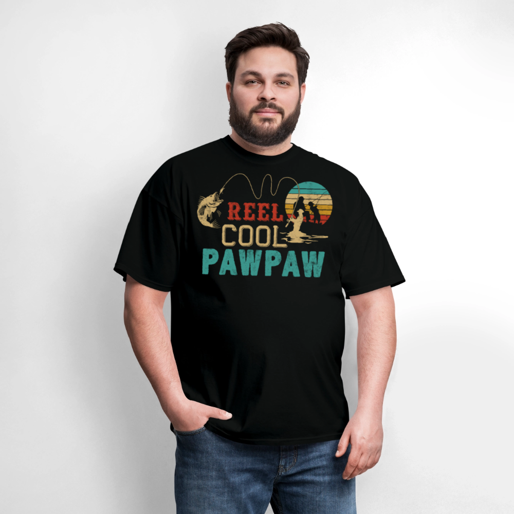 Reel Cool Pawpaw Grandpa Fishing Lover T-shirt - black