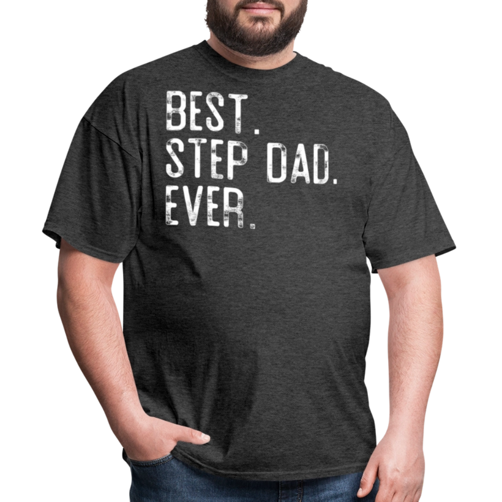 Funny Gifts For Stepdad Birthday T-shirt - heather black