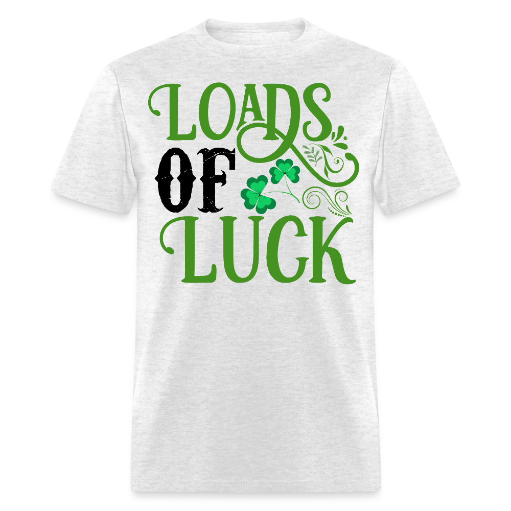Loads Of Luck Shamrock St Patrick’s Day T-shirt - light heather gray