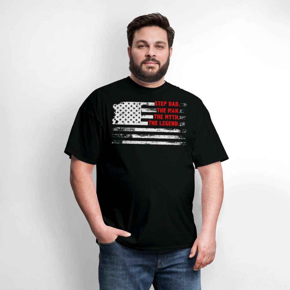 Step Dad The Man The Myth The Legend T-shirt - black