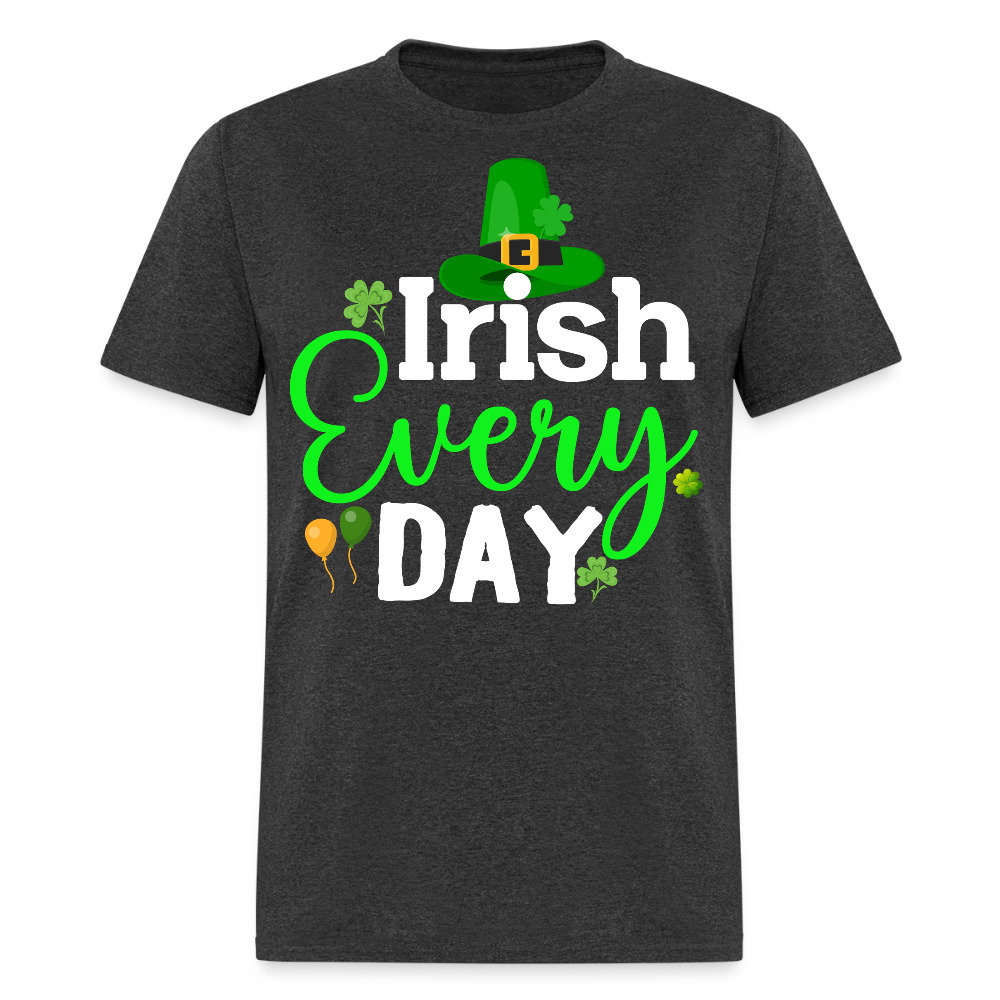 Green Irish Lucky Shamrock Festival T-shirt - heather black
