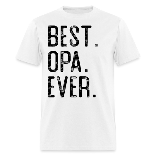 Best Opa Ever Tee For German Grandpa T-shirt - white