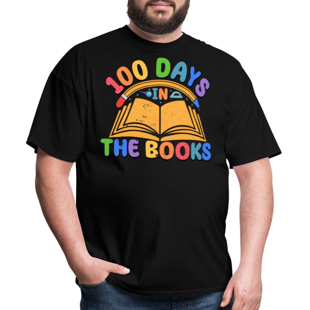 100 Days In The Books Reading Celebration Unisex T-shirt - black