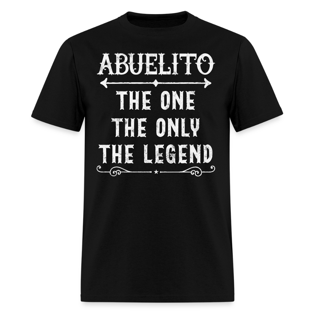 Gifts For Spanish Grandfather Legendary Abuelito T-Shirt - black