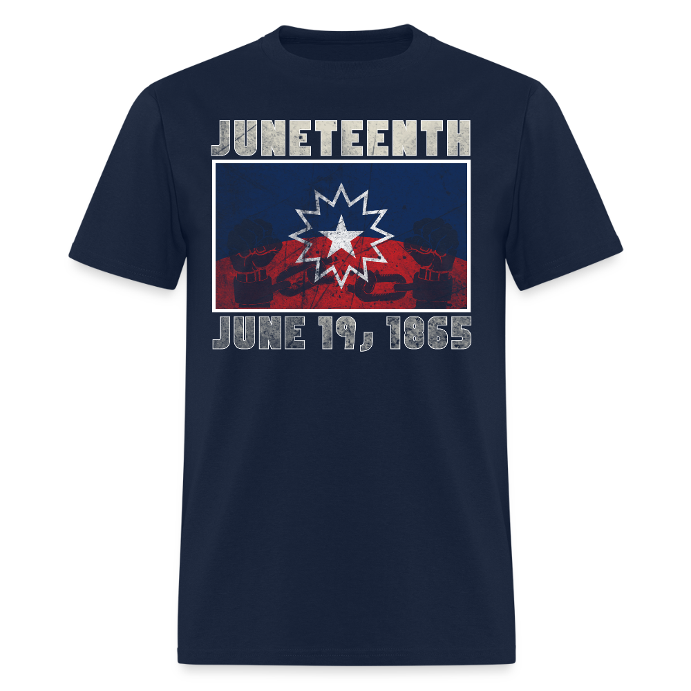Juneteenth June 19 1865 Black History Liberation T-Shirt - navy