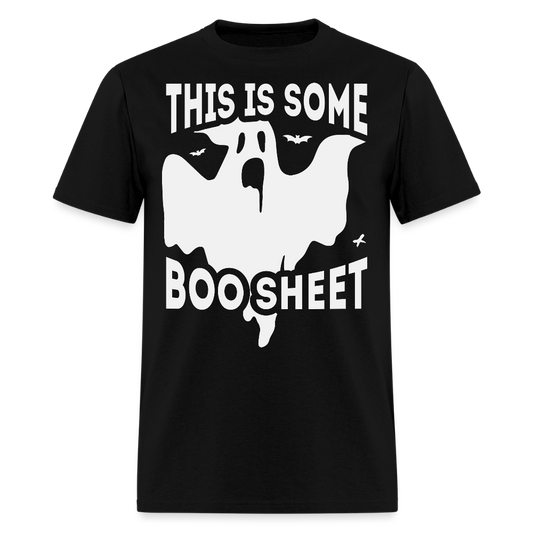 This Is Some Boosheet Funny Halloween Ghost T-Shirt - black