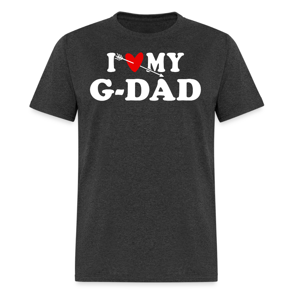 I Love My G-Dad Tee For Birthdays T-shirt - heather black