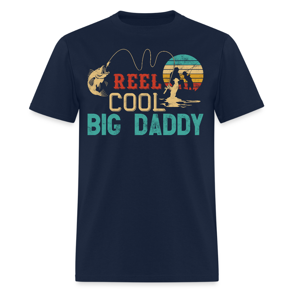Reel Cool Big Dad Father's Day Gift For Fisherman T-shirt - navy