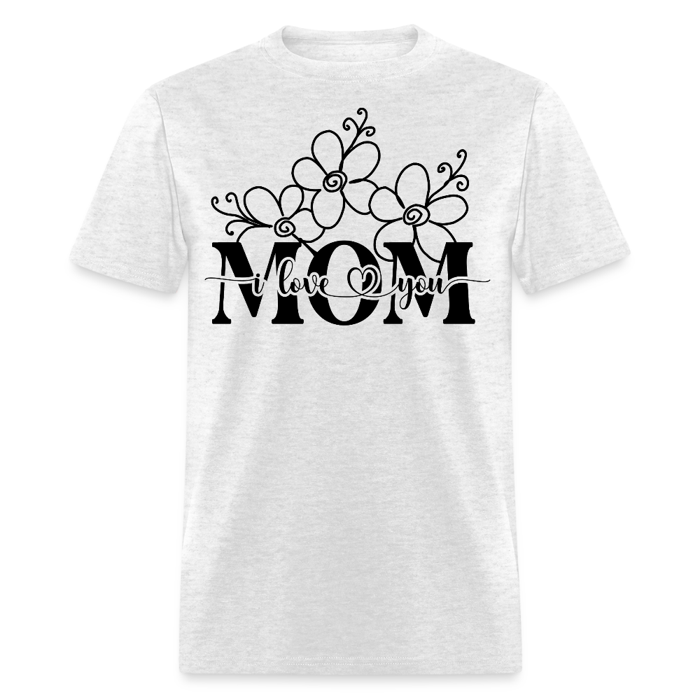Personalized Mother's Day Gift Ideas Floral Mom T-shirt - light heather gray