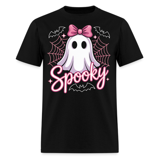 Kawaii Spooky Ghost Halloween T-Shirt - black