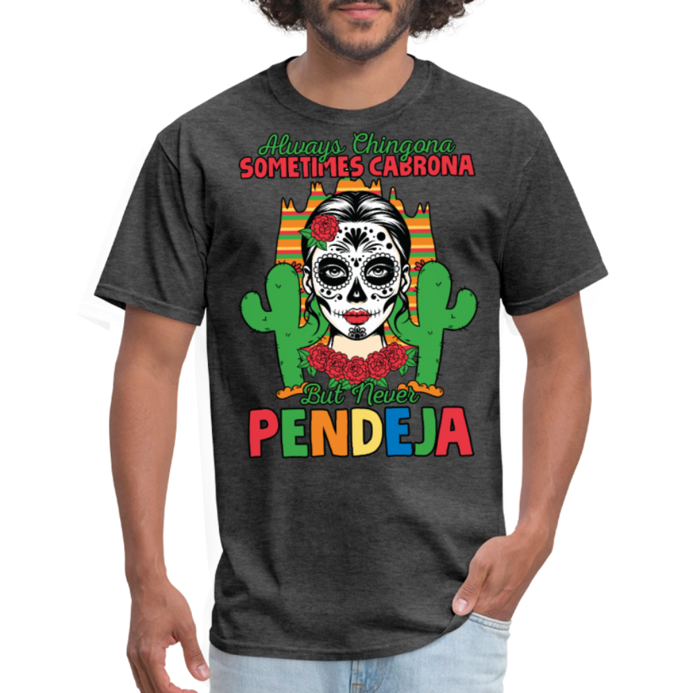 DÃa De Los Muertos Sugar Skull Tee Chingona T-shirt For Women - heather black