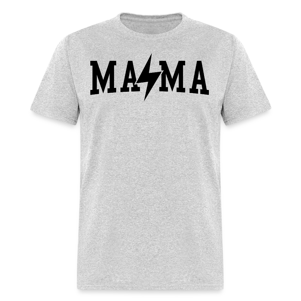 Lightning Bolt Mama T-shirt - heather gray