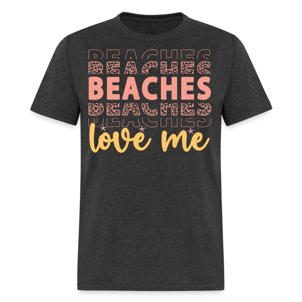 Beaches Love Me Summer Vacation T-shirt - heather black