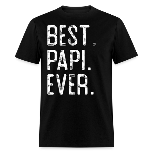 Best Papi Ever Funny Latino Dad T-shirt - black