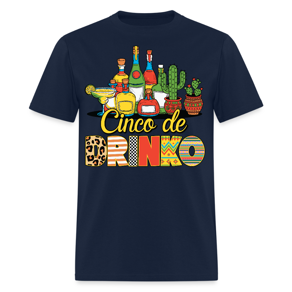 Tequila and Margarita Party Tee Funny Cinco de Mayo Drinking T-shirt - navy