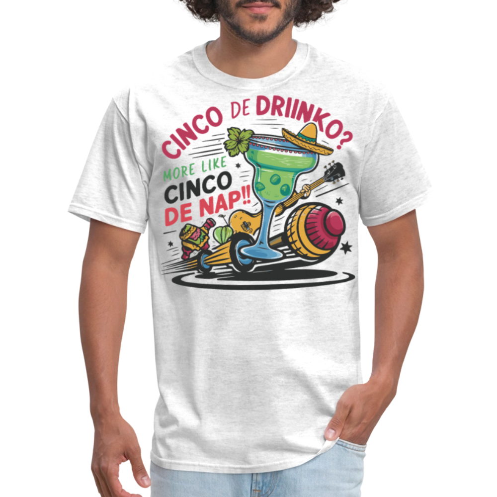 Cinco De Drinko Party Tee Nap And Drink T-shirt - light heather gray