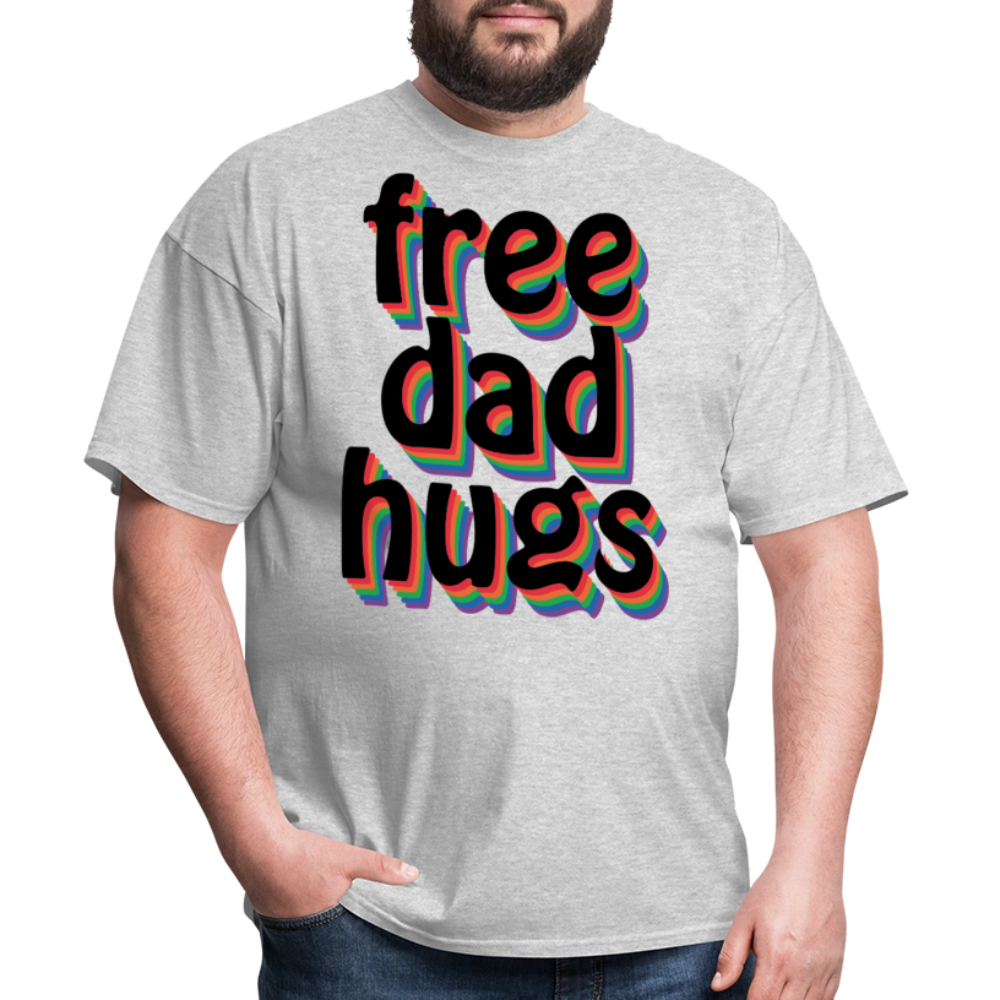 LGBTQ Supportive Dad T-shirt - heather gray