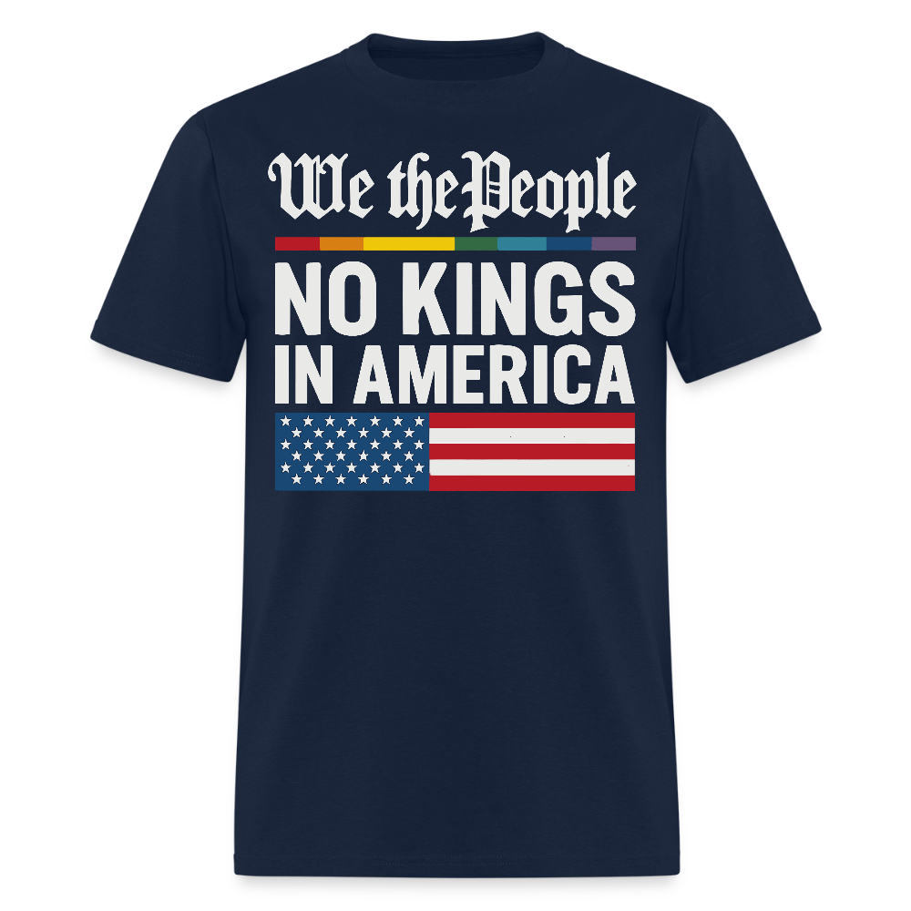 No Kings In America We The People T-Shirt - navy
