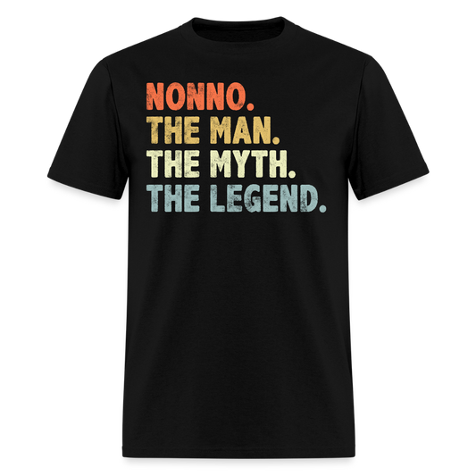 Nonno The Man The Myth The Legend Italian Grandfather T-shirt - black