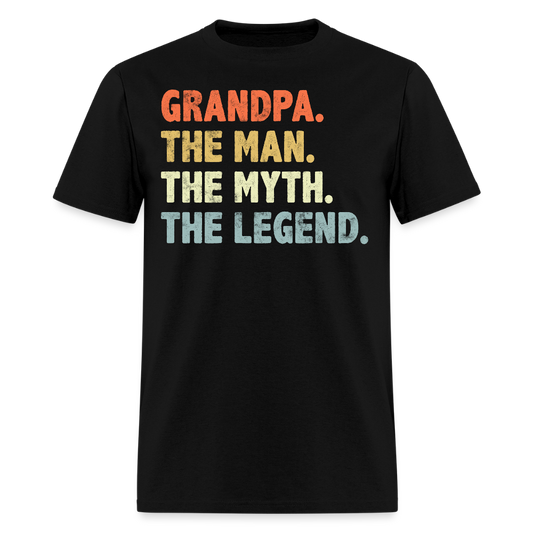 Grandpa The Man The Myth The Legend Father’s Day T-shirt - black