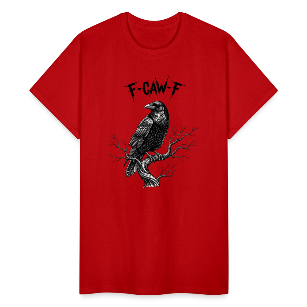 F-Caw-F Funny Black Crow For Bird Lover T-Shirt - red