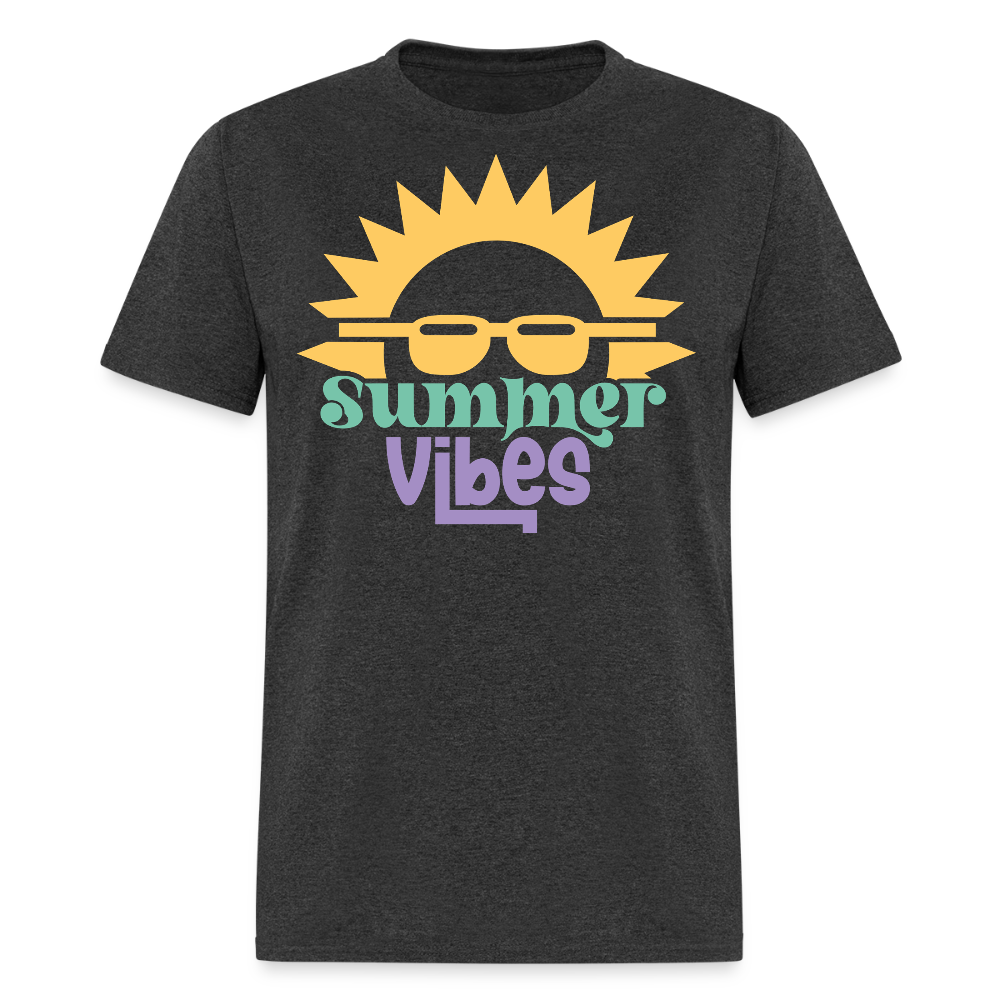 Vintage Summer Beach Vacation T-shirt - heather black