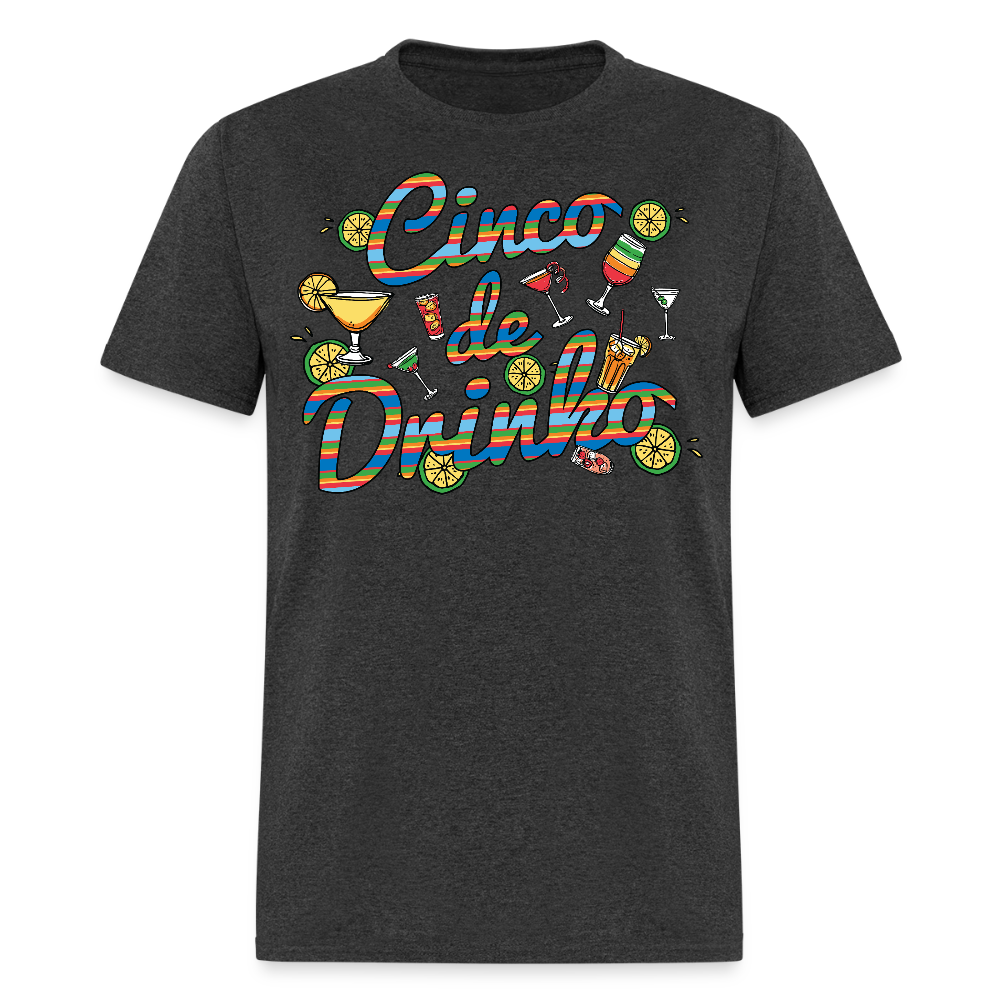 Funny Cinco De Mayo Drinking Tee Margarita and Tequila Lover T-shirt - heather black