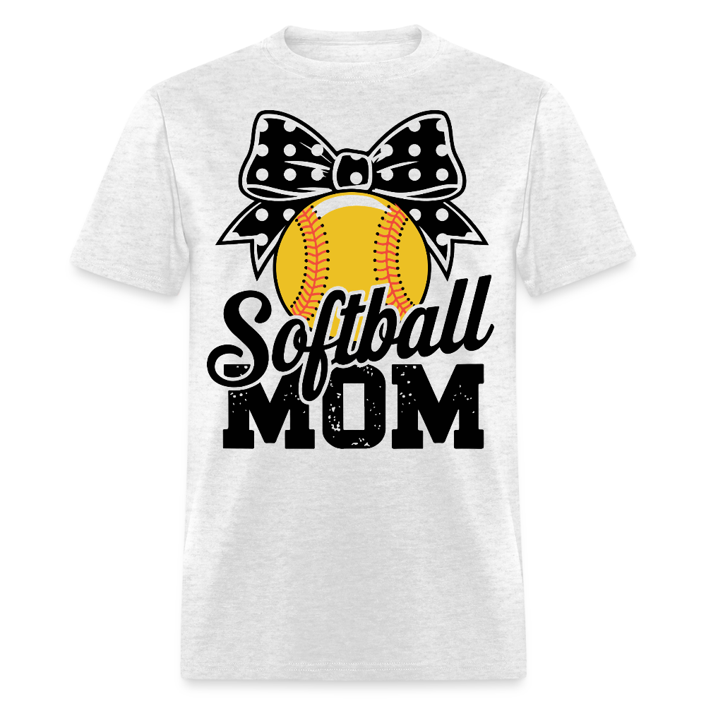 Cute Softball Mom Game Day Womens T-shirt - light heather gray