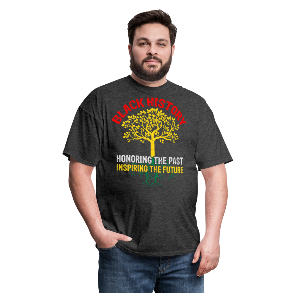 Honoring Black History Shirt Inspiring the Future Unisex T-Shirt - heather black