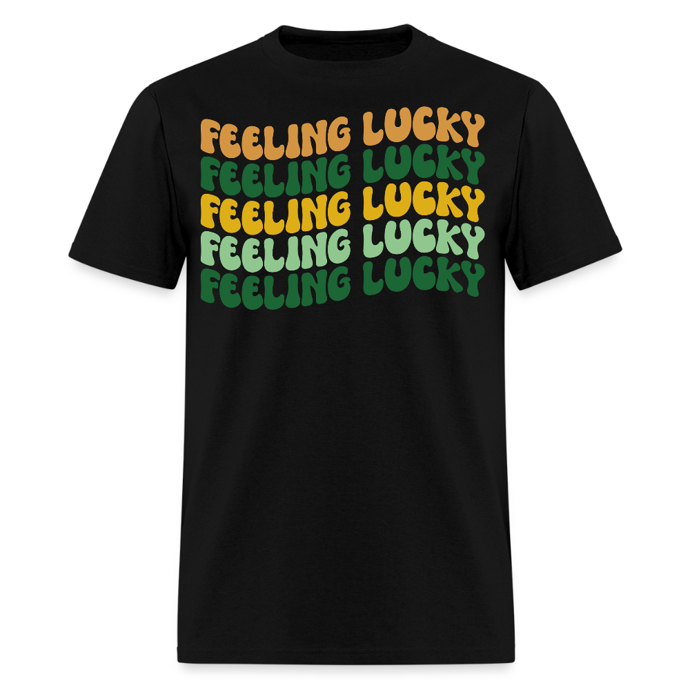 Retro Feeling lucky St Patrick’s Day T-shirt - black