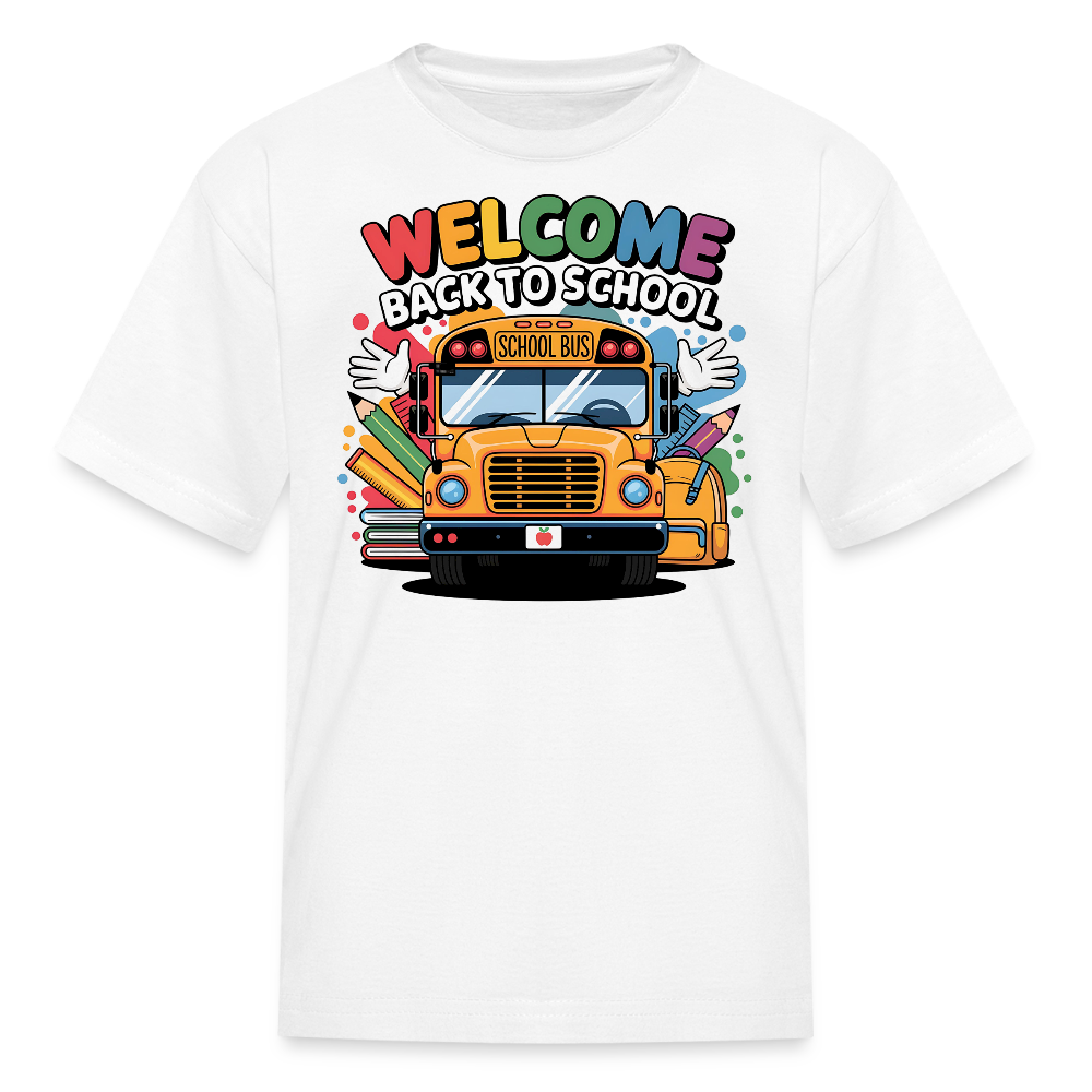 Welcome Back To School Bus T-Shirt - white